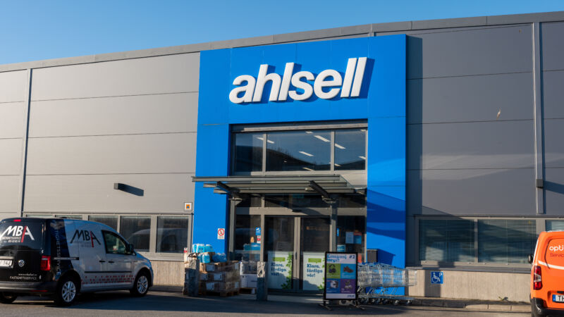 Gothenburg, Sweden - April 22 2022: Exterior of Ahlsell installation products store.
