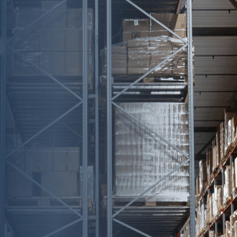 Blue and Grey Gradient Modern Logistic & Transport Banner