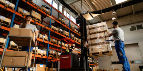 Busy day in a warehouse!