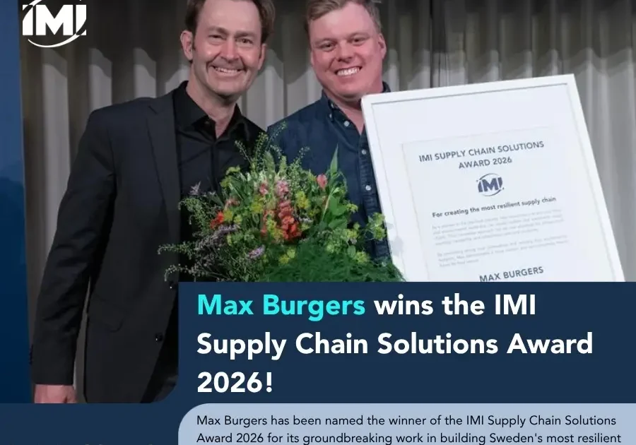 MAX Burgers wins the IMI Supply Chain Solutions Award 2026!